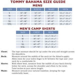 tommy bahama size chart men.